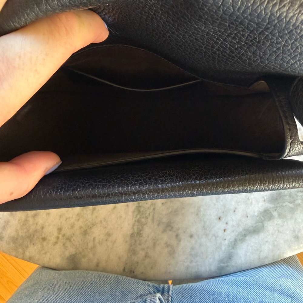 Cuyana Pebbled Black Leather Crossbody Bag - Picture 5 of 6